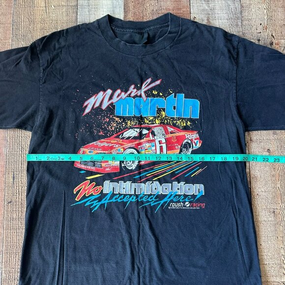 Vintage Mark Martin Racing TShirt No Intimidation Accepted NASCAR Graphic Tee - Picture 2 of 6